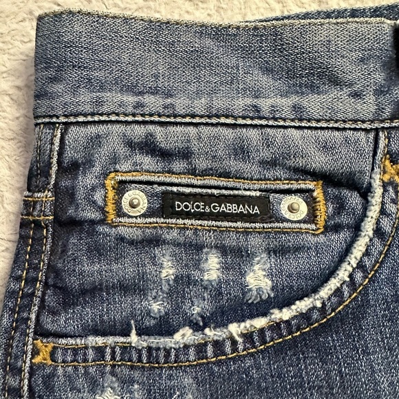 DOLCE & GABBANA denim flower skirt - Picture 5 of 16